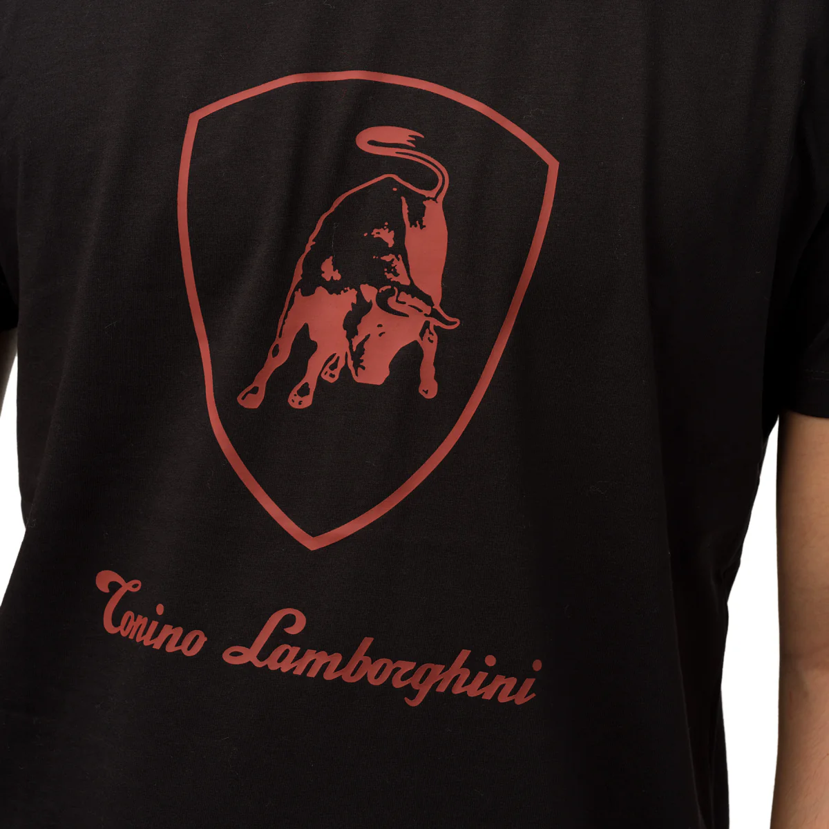 T-shirt nera da uomo con logo Tonino Lamborghini - Image 3