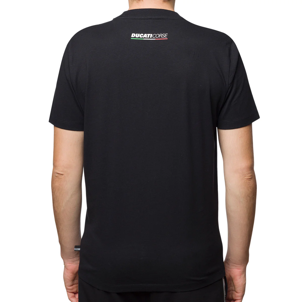 T-shirt nera da uomo con stampa frontale Ducati Corse - Image 2