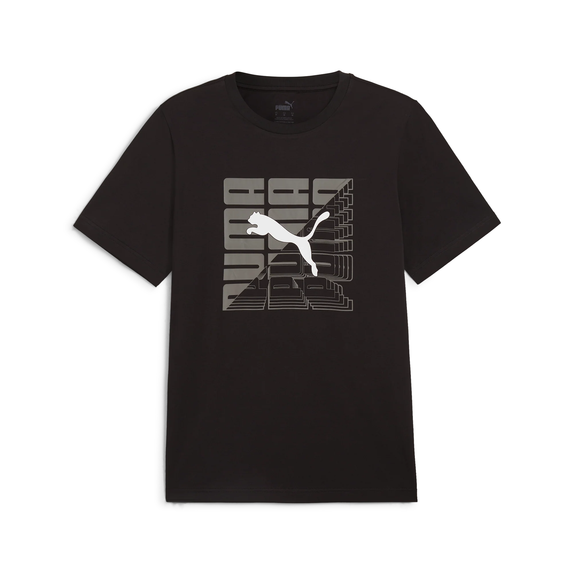T-shirt nera da uomo con stampa Puma - Image 4