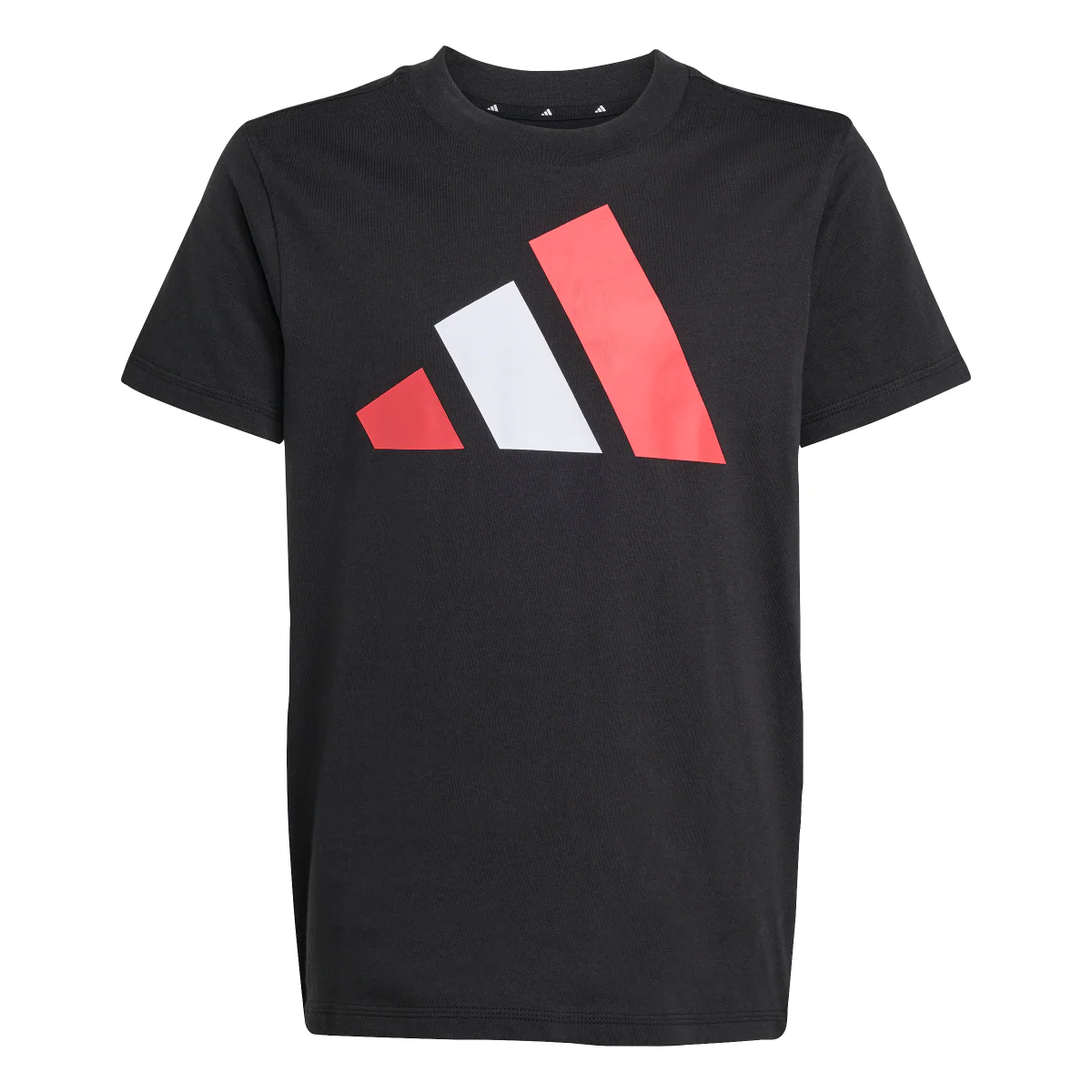 T-shirt nera in cotone da Bambino e Ragazzo con logo adidas - Image 2
