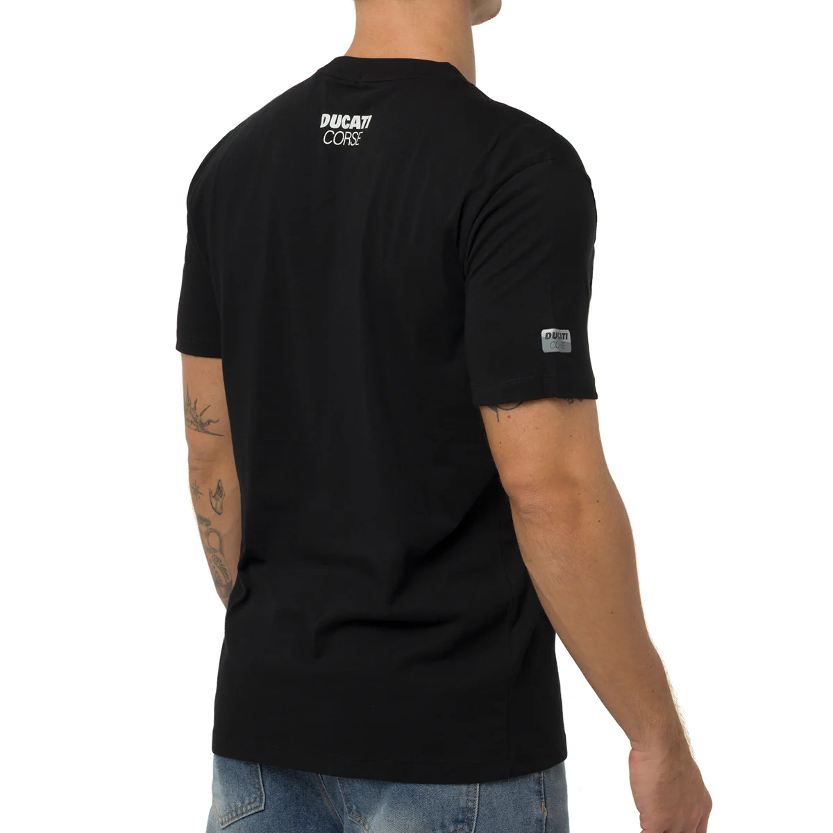 T-shirt nera in cotone da Uomo con stampa Ducati Corse - Image 2