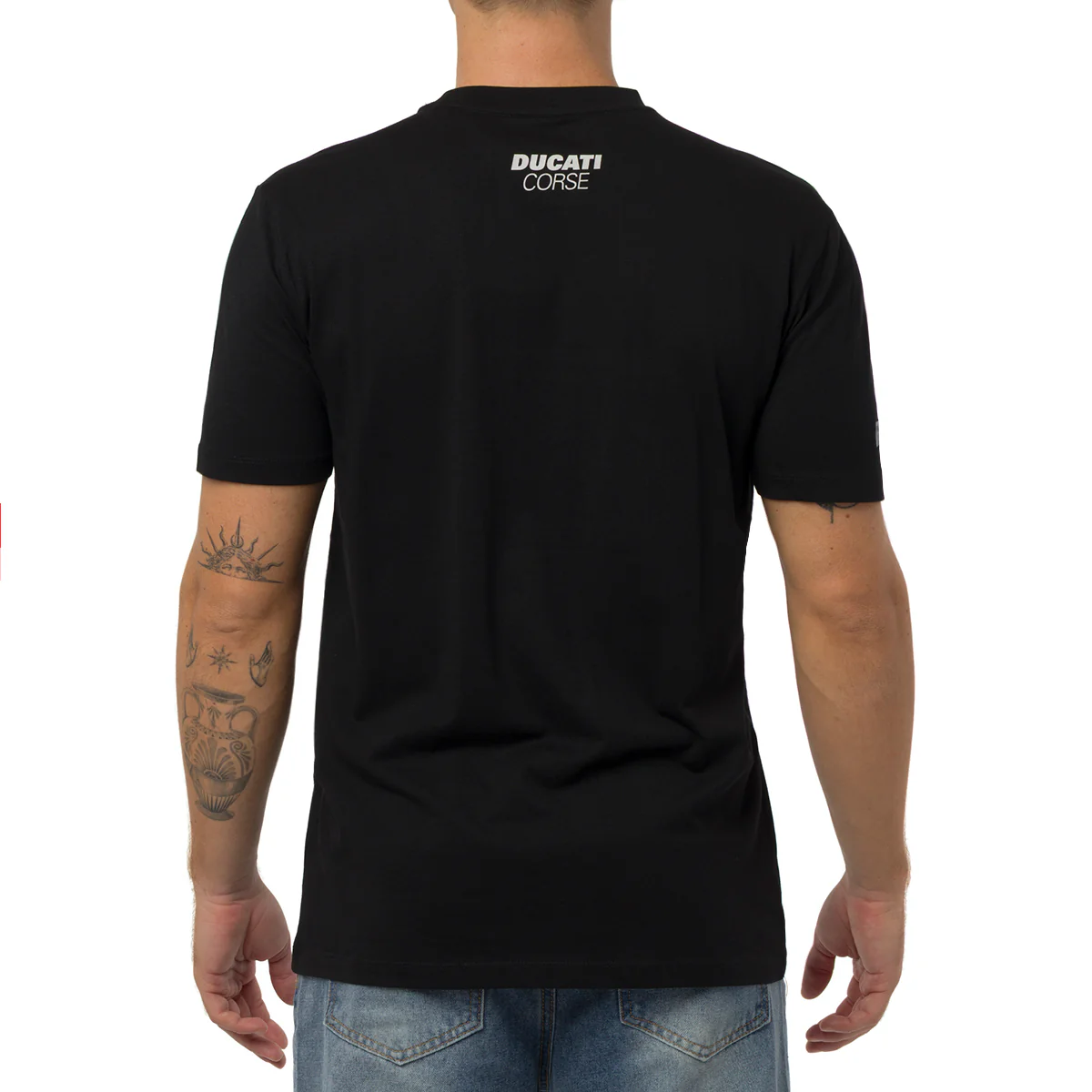 T-shirt nera in cotone da Uomo con stampa Ducati Corse - Image 2