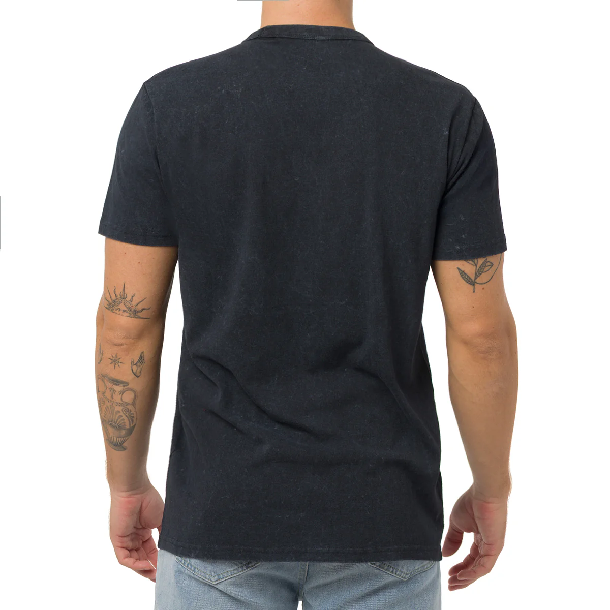 T-Shirt nera Uomo di Pink Floyd The Dark Side of the Moon logo prisma - Image 3