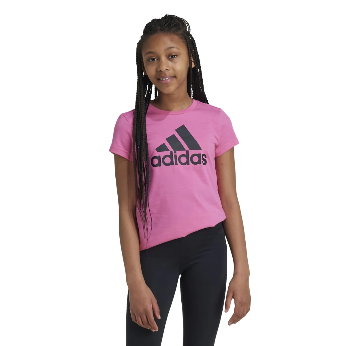 T-shirt rosa bambina Essentials Big Logo Cotton adidas