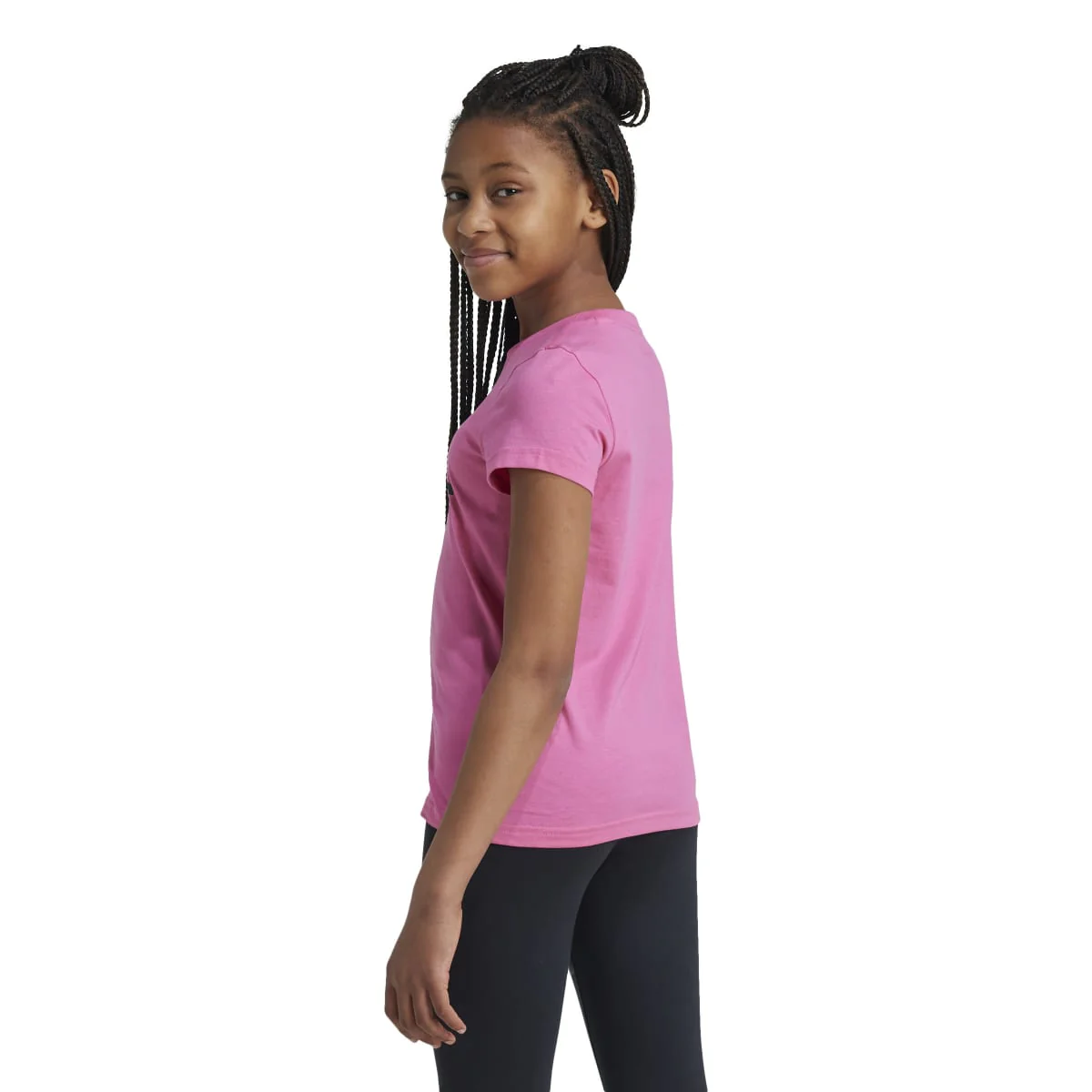 T-shirt rosa bambina Essentials Big Logo Cotton adidas - Image 3