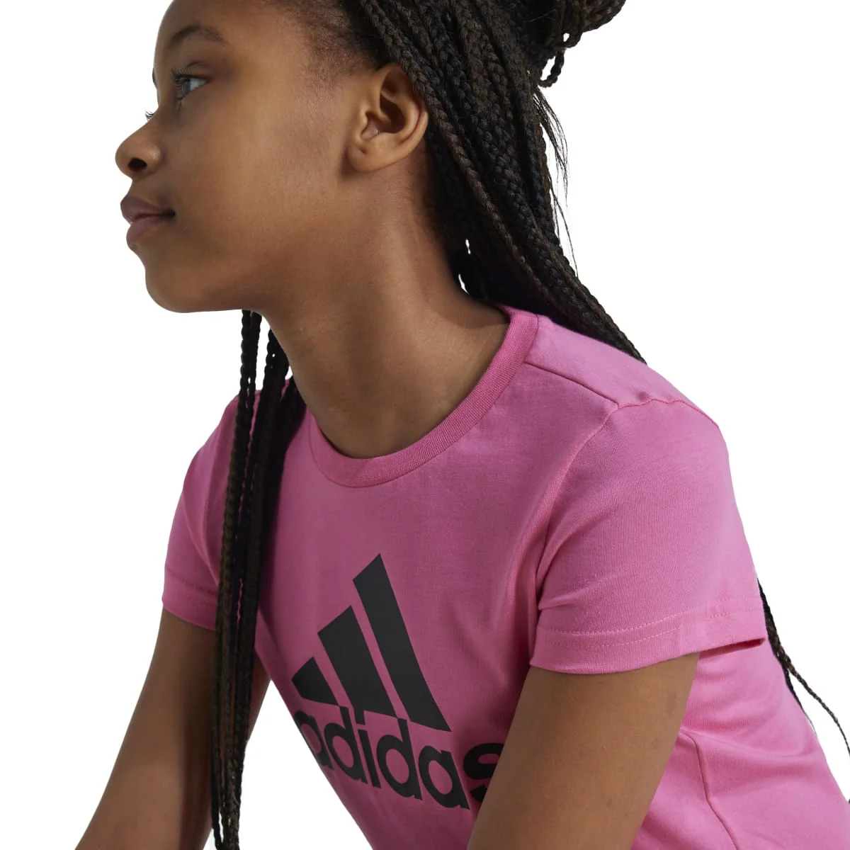 T-shirt rosa bambina Essentials Big Logo Cotton adidas - Image 5