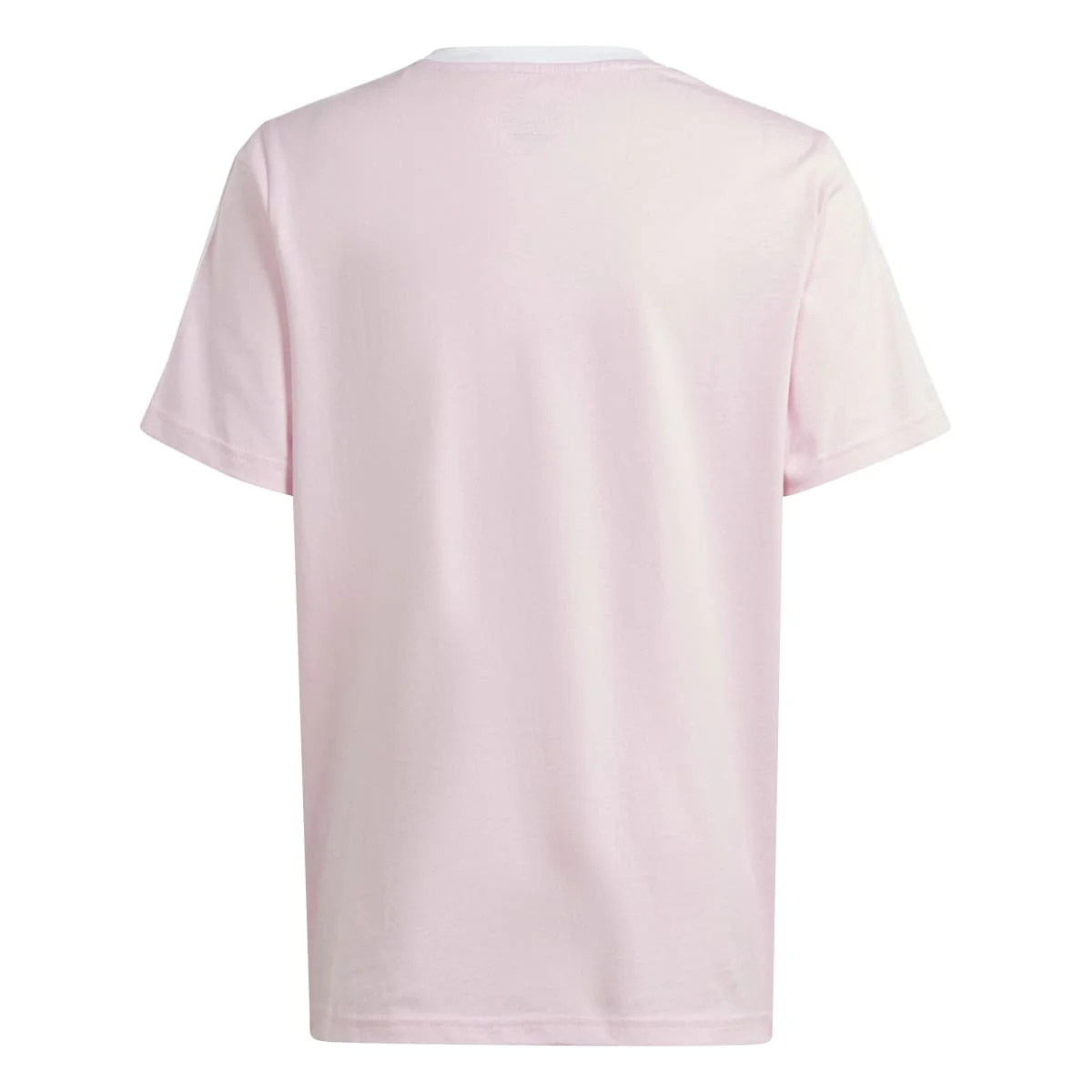 T-shirt rosa chiaro da bambina con strisce bianche adidas Essentials 3-Stripes Loose Fit Boyfriend - Image 2