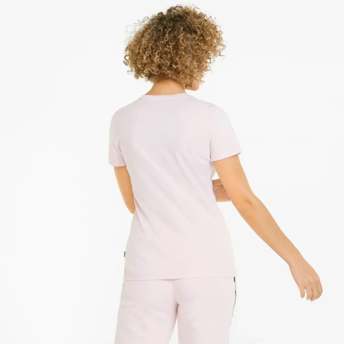 T-shirt rosa da donna Puma Essentials+ Metallic Logo - Image 2