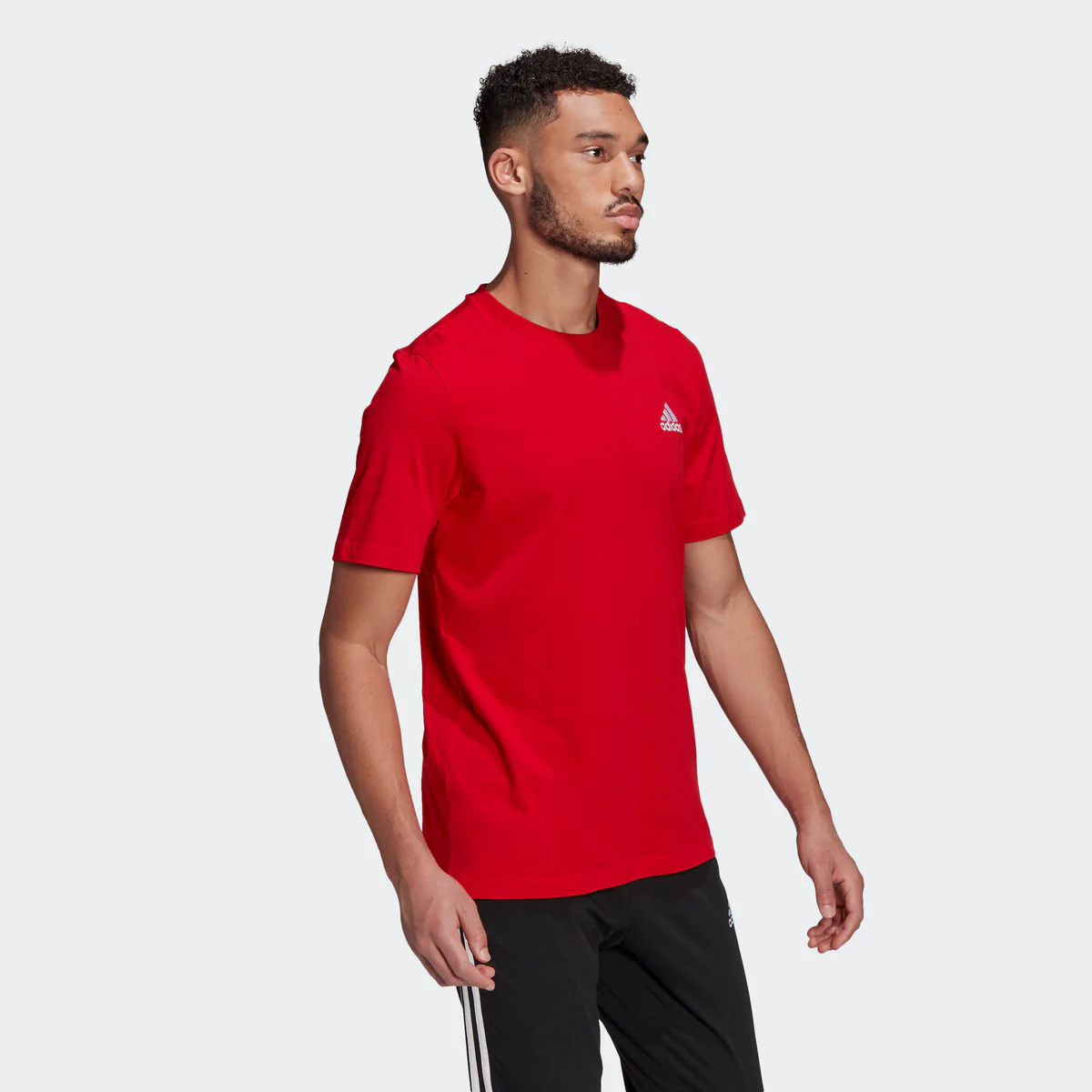 T-shirt rossa adidas Essentials Embroidered Small Logo - Image 2