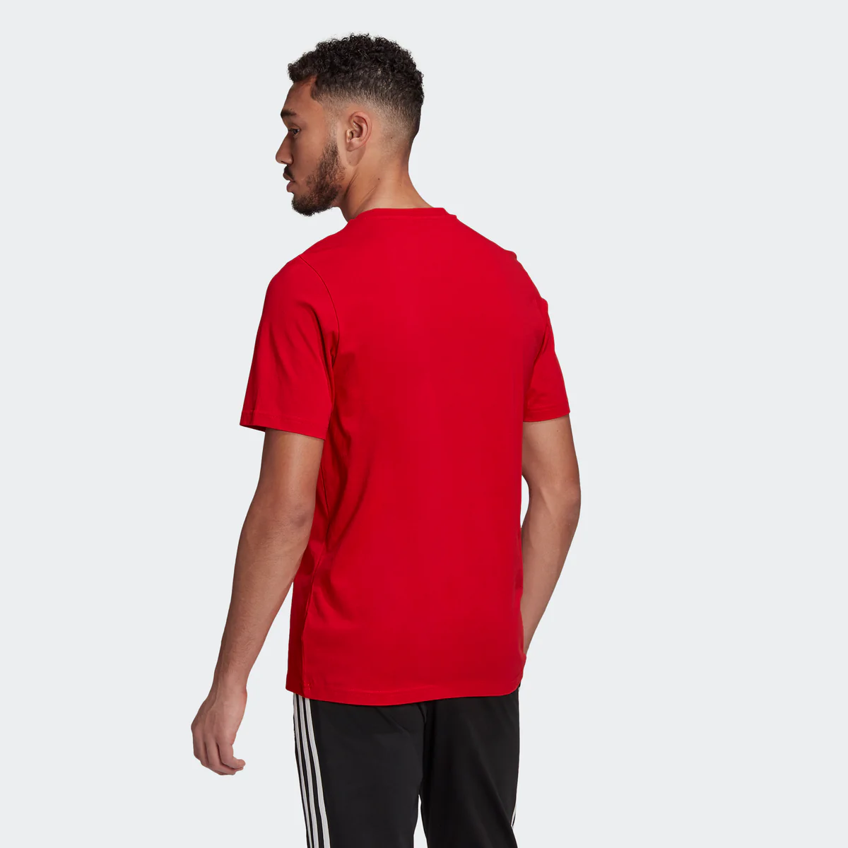 T-shirt rossa adidas Essentials Embroidered Small Logo - Image 3