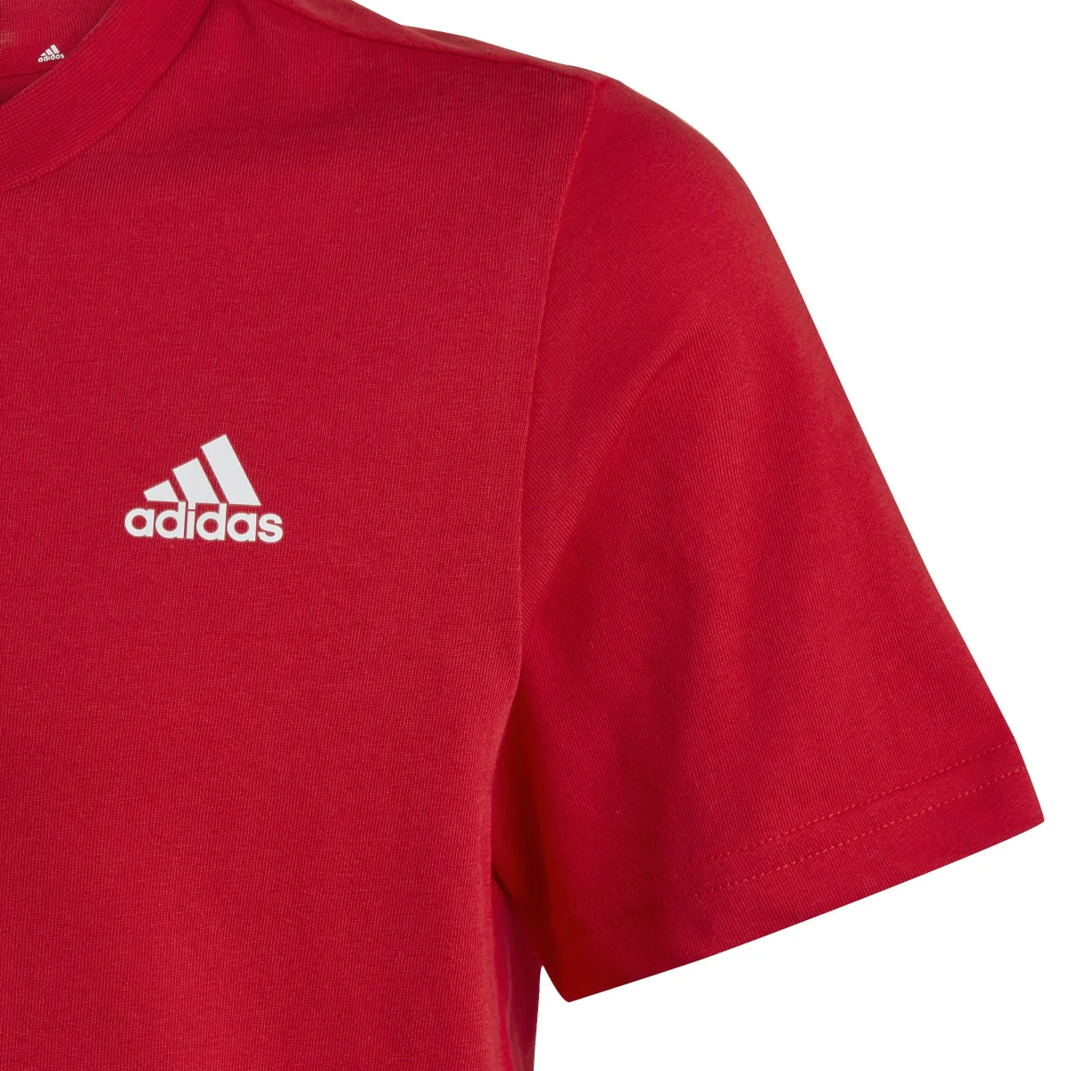 T-shirt rossa da bambino con logo sul petto adidas Essentials - Image 4