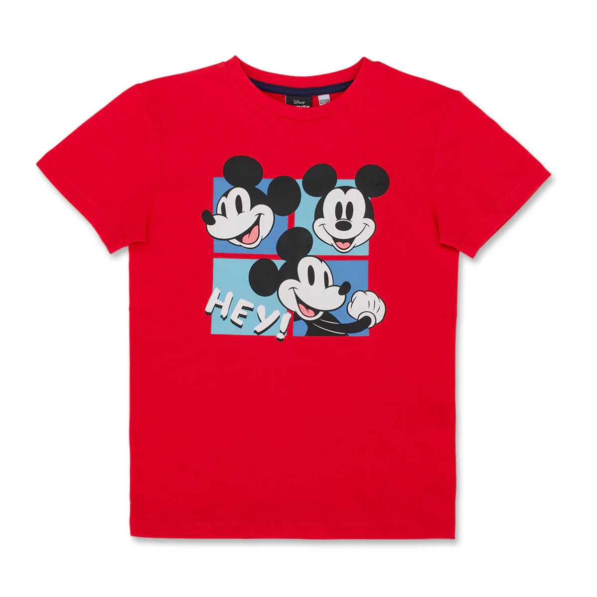 T-shirt rossa da bambino con stampa Mickey Mouse