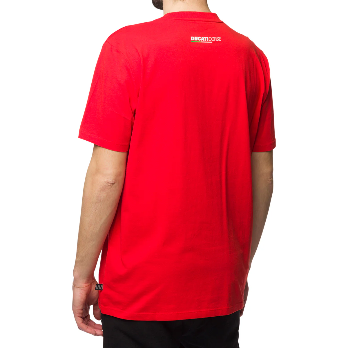 T-shirt rossa da uomo con logo sul petto Ducati Corse - Image 4