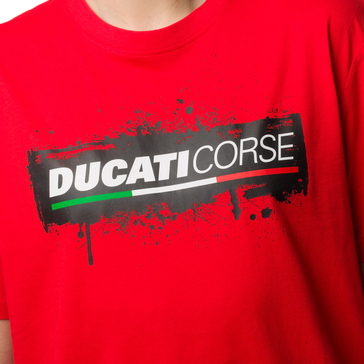 T-shirt rossa da uomo con logo sul petto Ducati Corse - Image 5