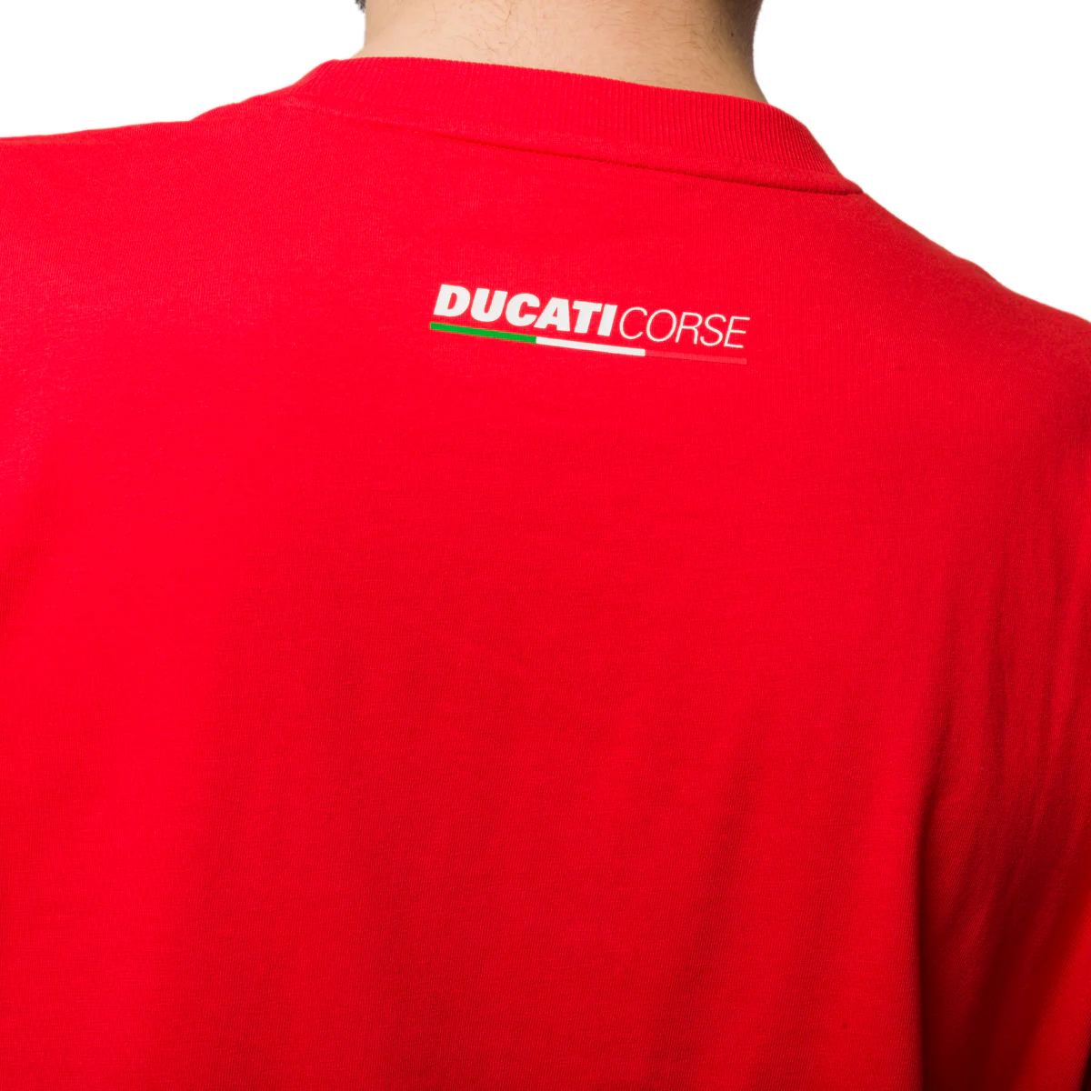 T-shirt rossa da uomo con logo sul petto Ducati Corse - Image 6