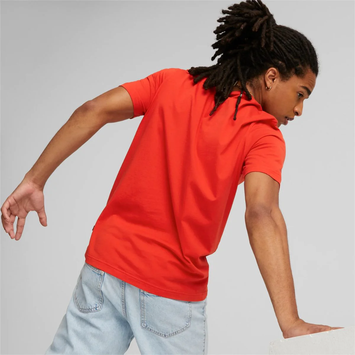 T-shirt rossa da uomo con logo sul petto Puma Cat Graphic - Image 2