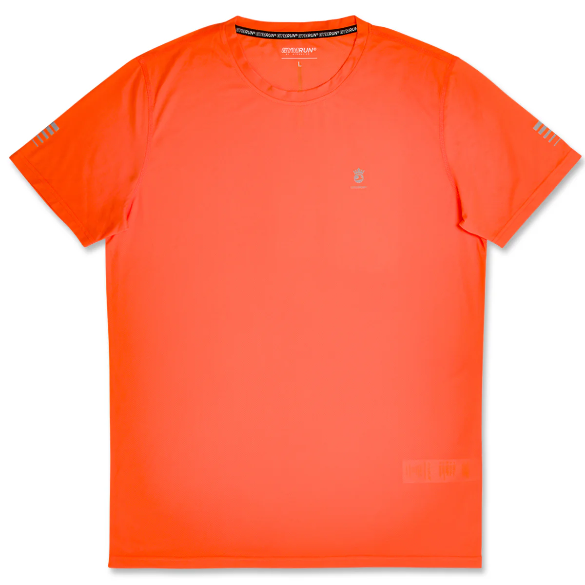 T-shirt running uomo arancione con dettagli riflettenti GymRun - Image 2