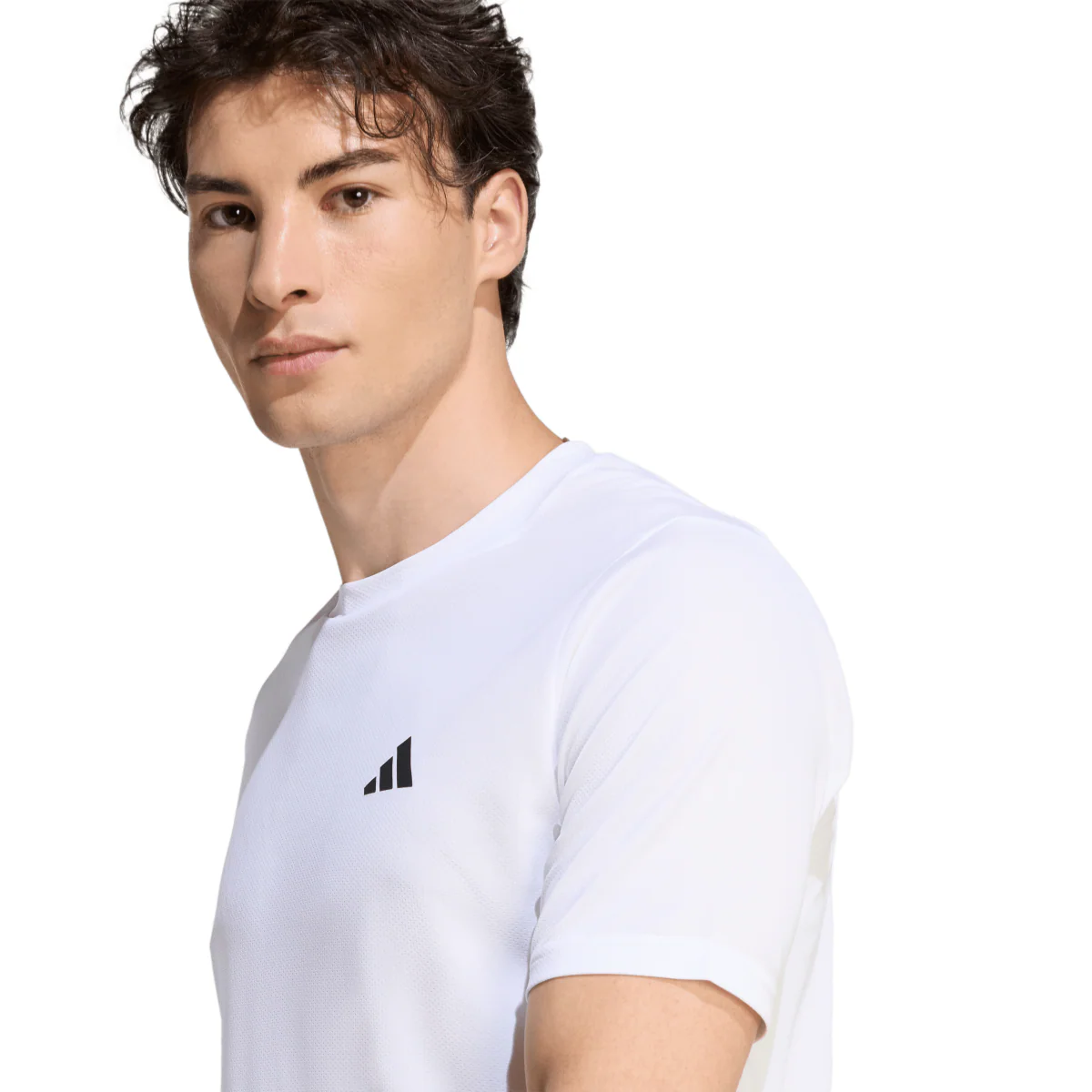 T-shirt sportiva a mezze maniche Bianca da Uomo traspirante adidas - Image 4