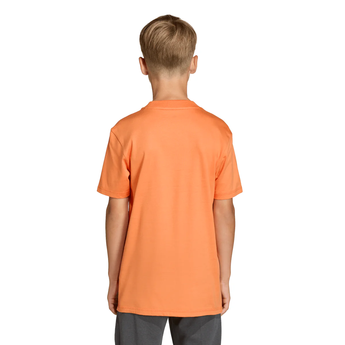 T-shirt sportiva arancione da Bambino con stampa logo frontale adidas - Image 2