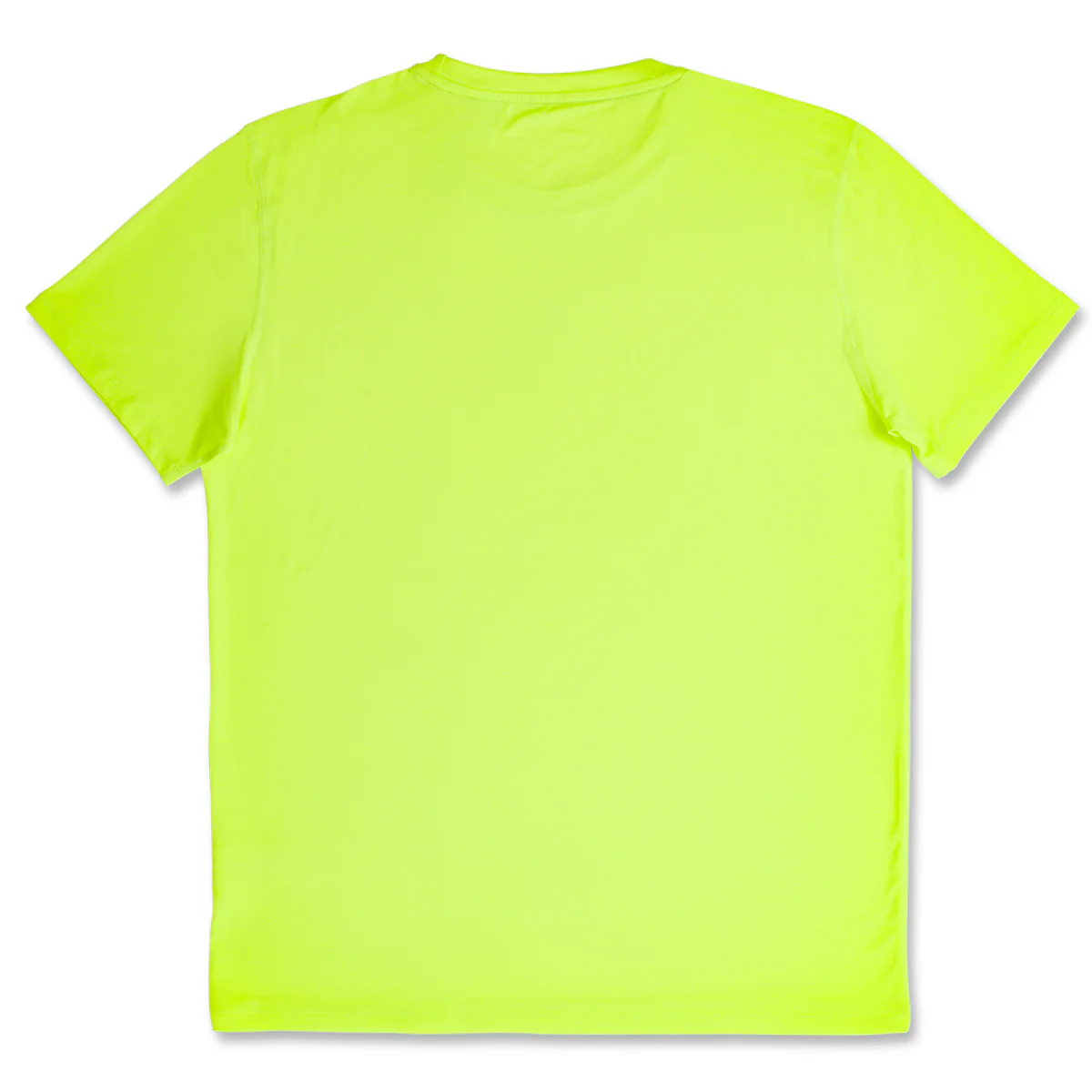 T-shirt sportiva da uomo giallo fluo con logo GymRun - Image 2