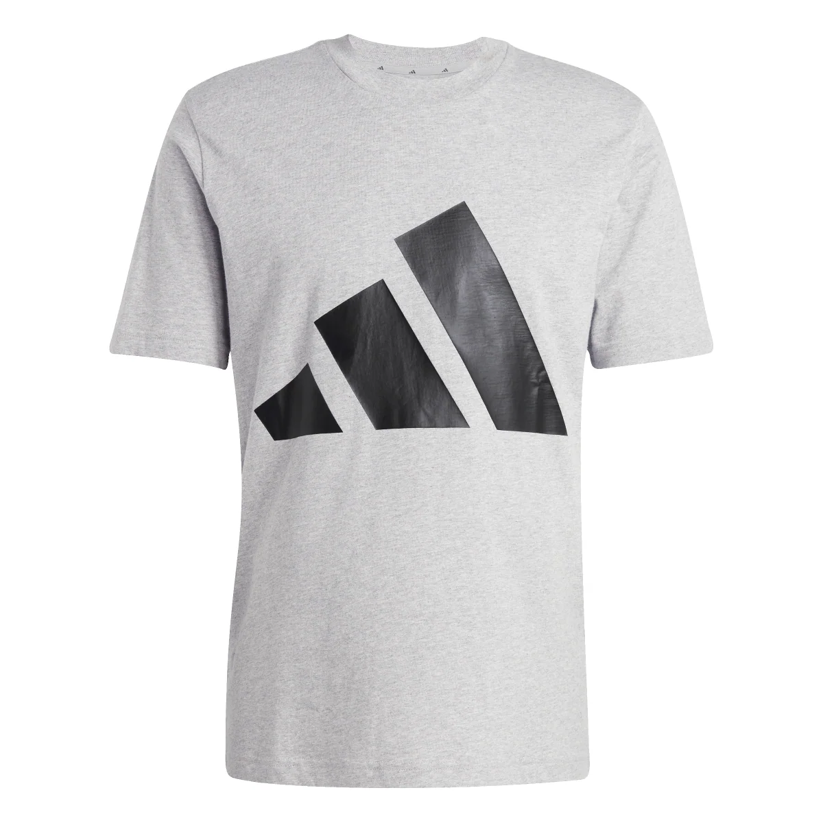 T-shirt sportiva da uomo grigia adidas con logo nero - Image 7