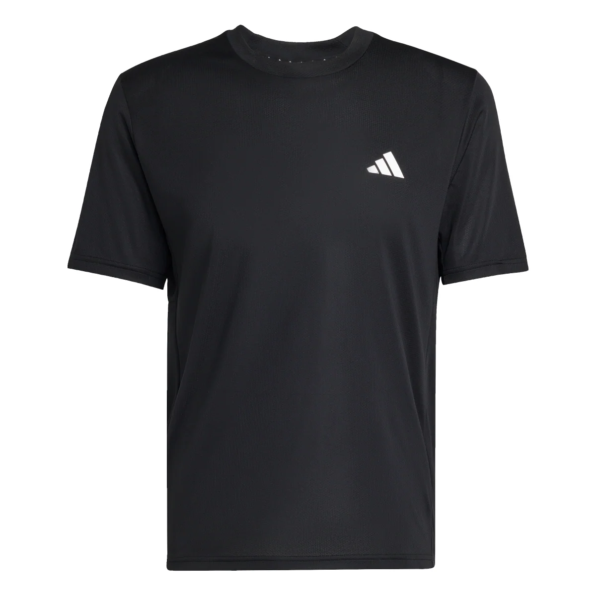 T-shirt sportiva da uomo nera adidas ClimaCool con logo bianco - Image 5
