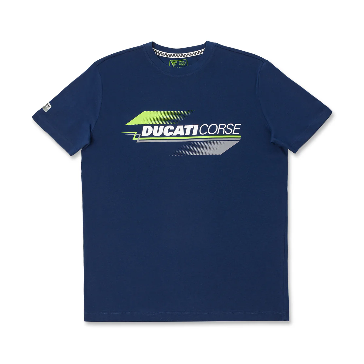 T-shirt Uomo blu con maxi stampa logo frontale Ducati Corse