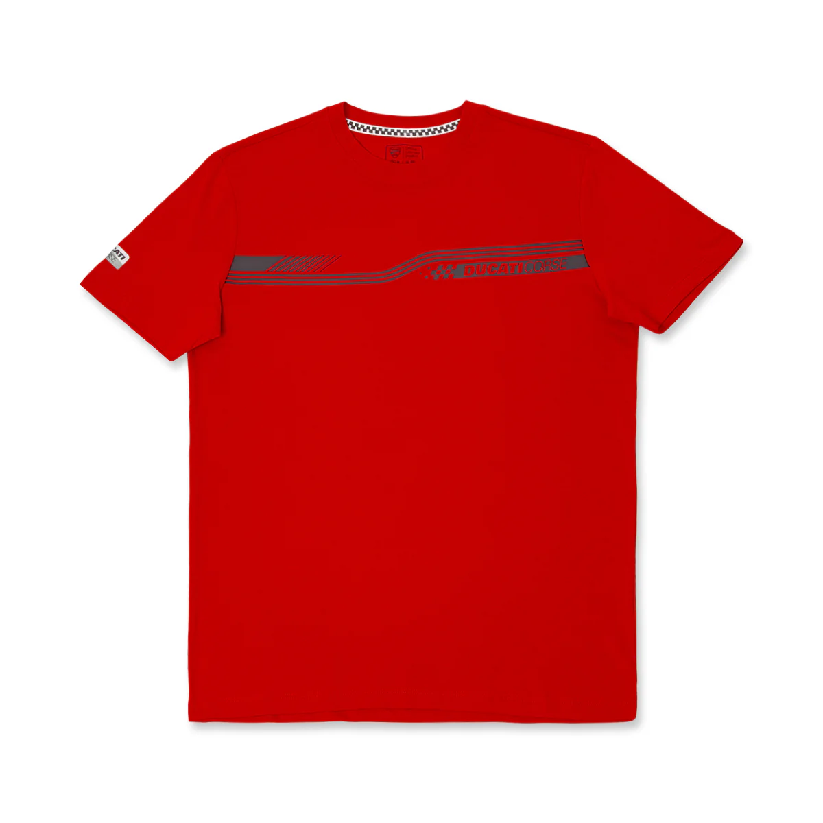 T-shirt Uomo Rossa con grafica frontale e logo Ducati Corse