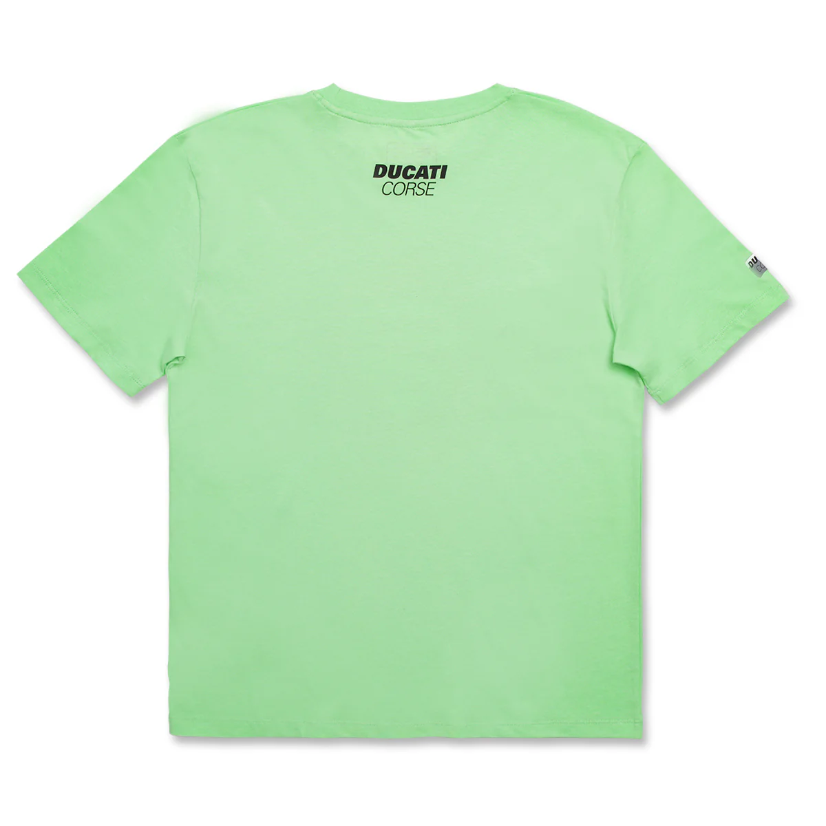 T-shirt verde da bambino e ragazzo in cotone Ducati Corse con stampa - Image 2