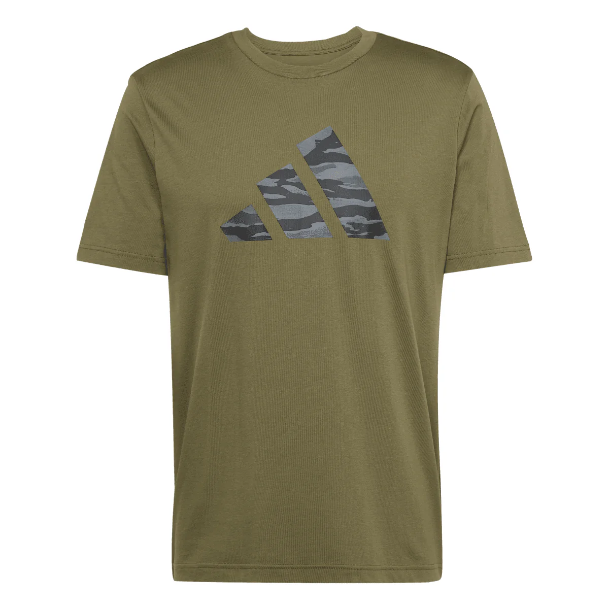 T-shirt verde da Uomo con logo frontale stampato adidas - Image 3