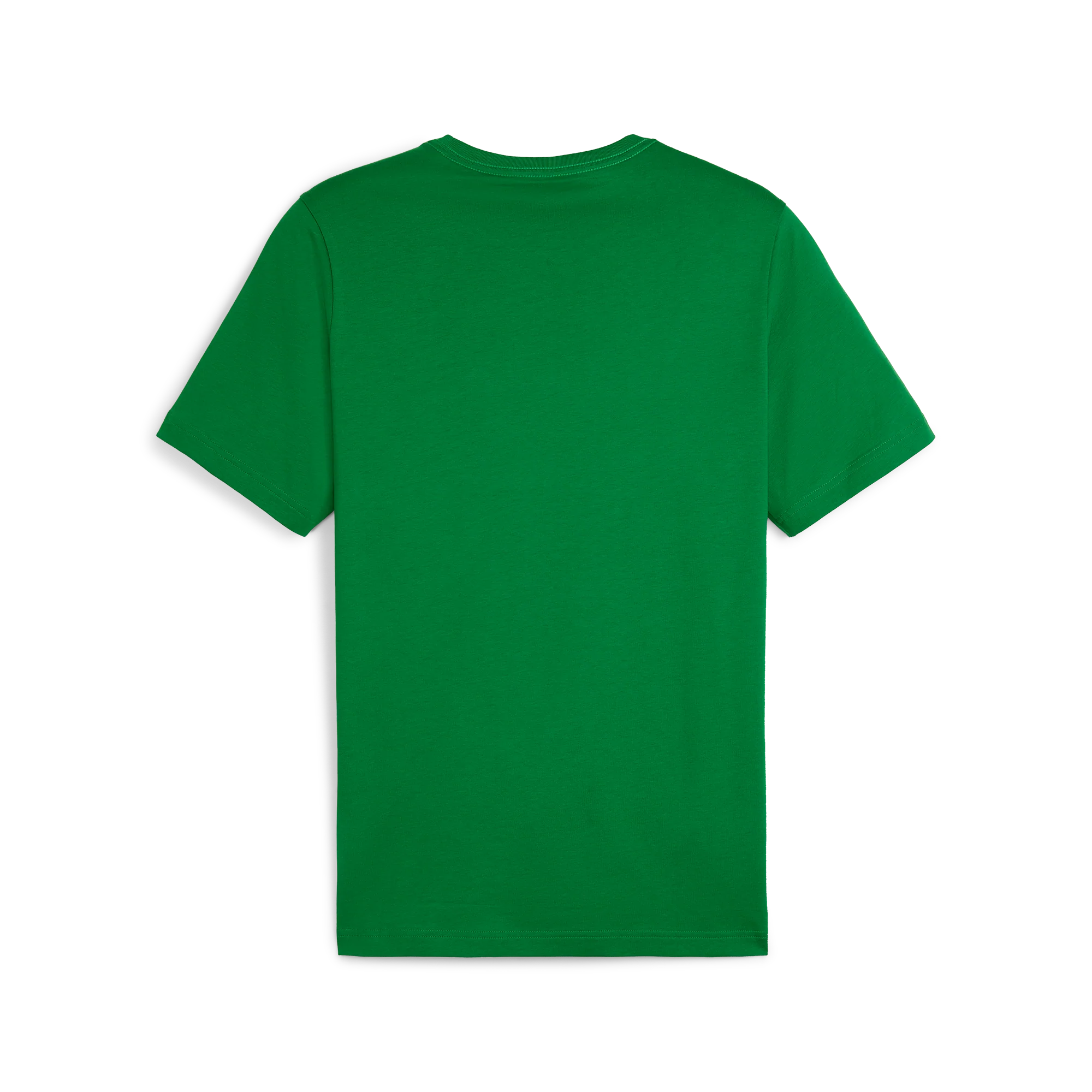 T-shirt verde da uomo con logo nero e bianco Puma Essentials + - Image 2