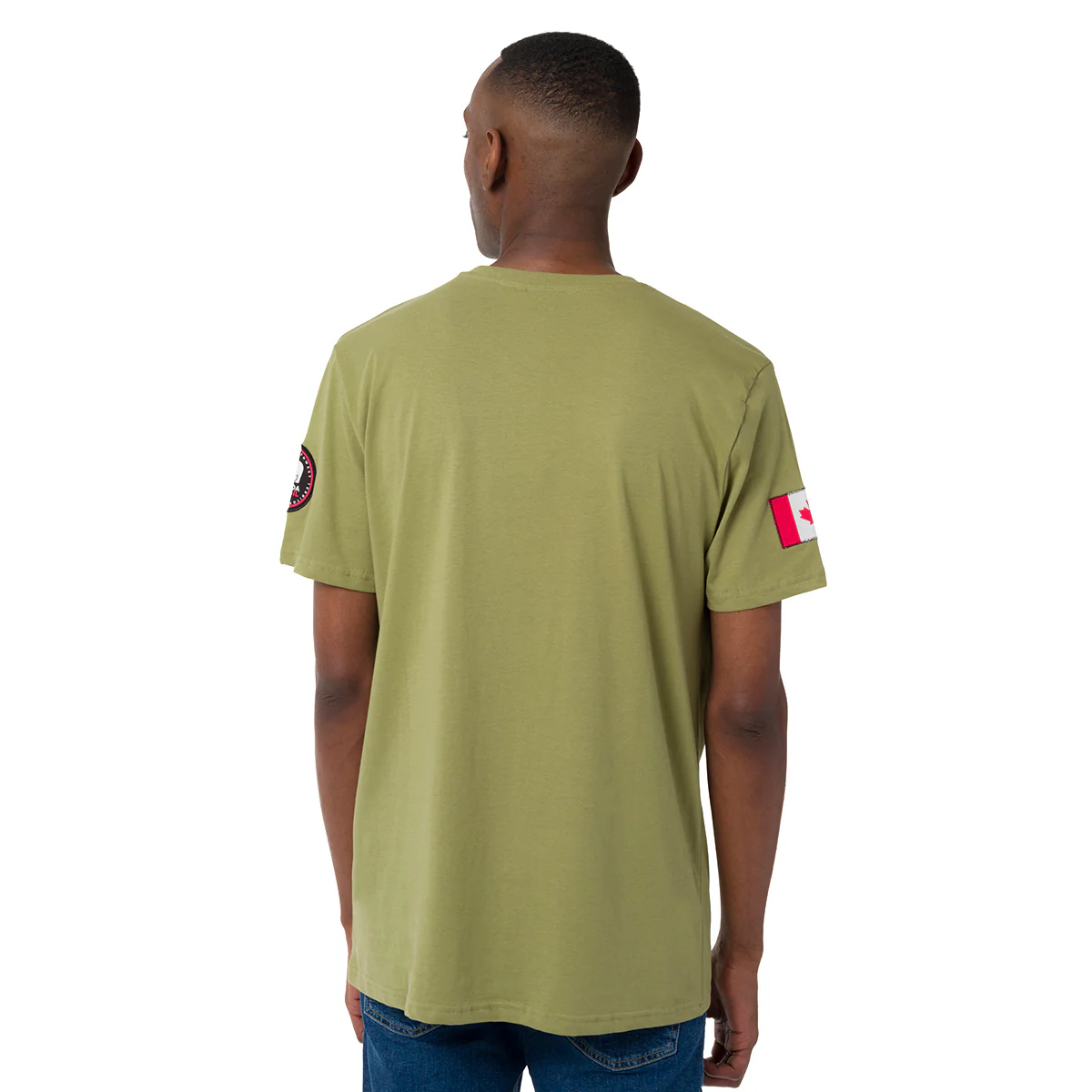 T-Shirt verde da Uomo con stampa frontale in contrasto Canada Trail - Image 2