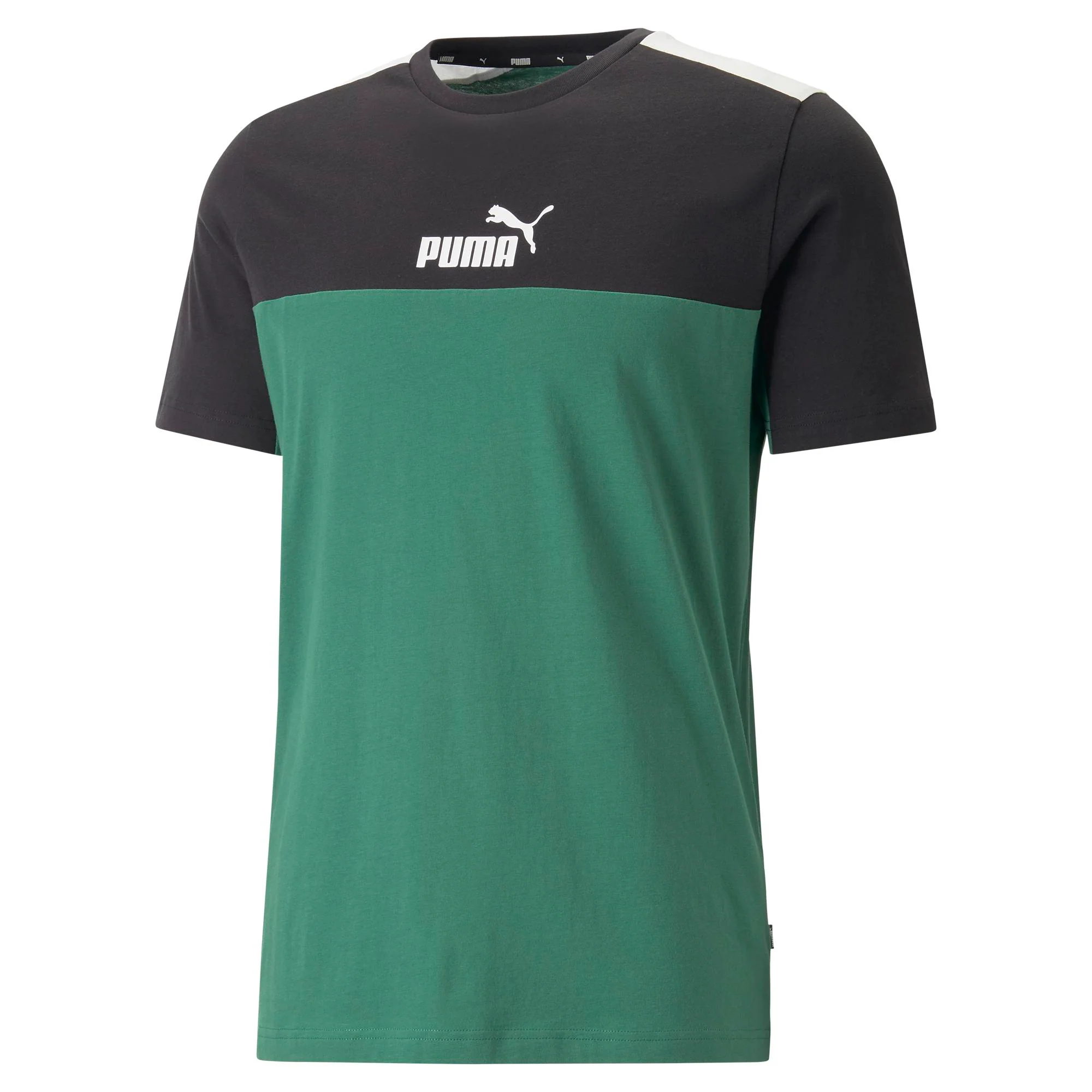 T-shirt verde da uomo Puma Essentials+ Block - Image 6