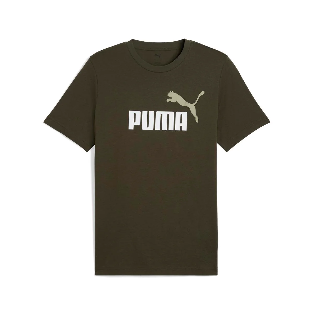 T-shirt verde militare da Uomo con logo PUMA - Image 3