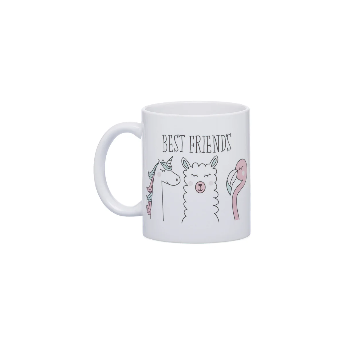Tazza in ceramica bianca con stampa "Best Friends"