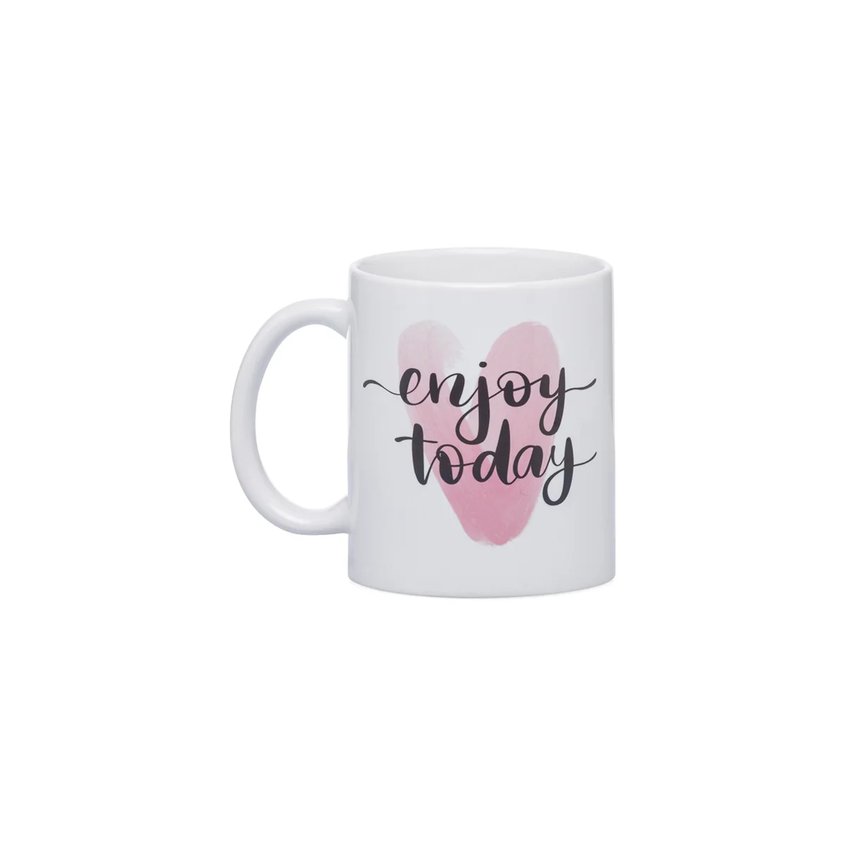 Tazza in ceramica bianca con stampa "Enjoy Today"