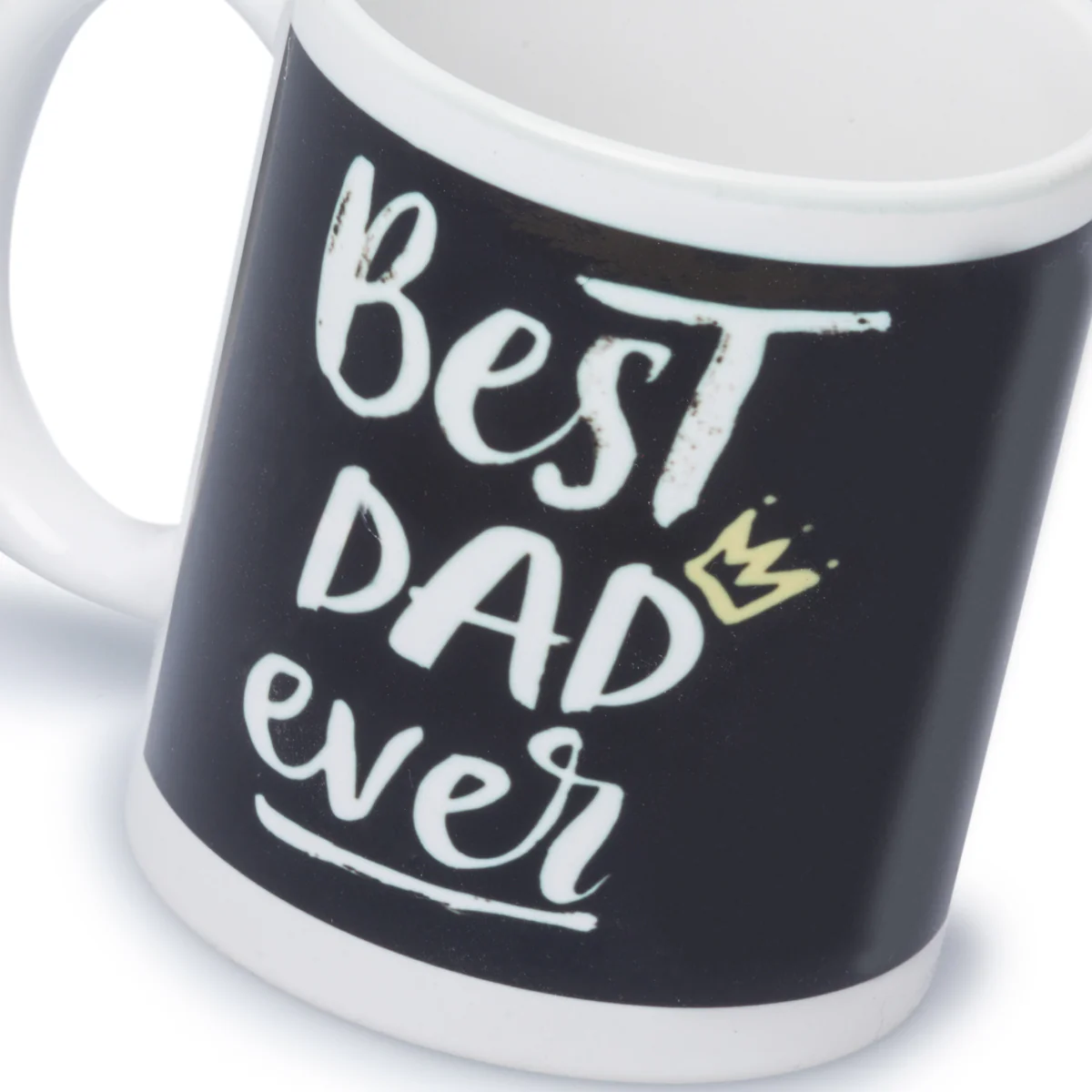 Tazza in ceramica bianca e nera con stampa "Best Dad" - Image 2