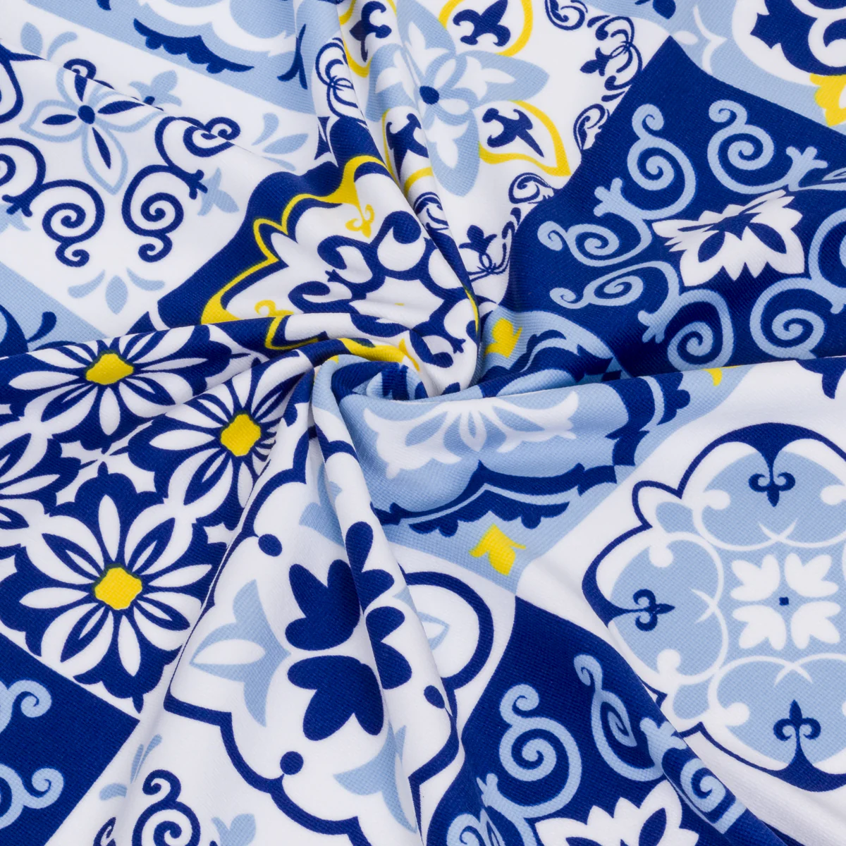 Telo Mare azzurro e blu  Camomilla Milano Donna con Stampa e frange - Image 2