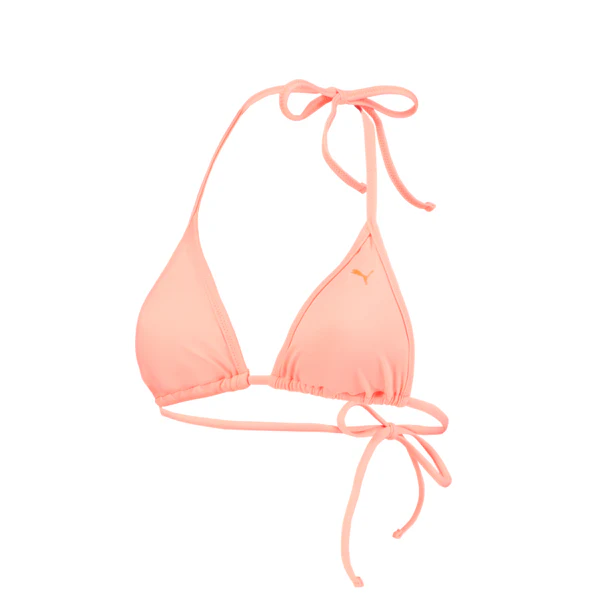 Top bikini color pesca a triangolo da donna PUMA Swim - Image 3
