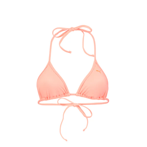 Top bikini color pesca a triangolo da donna PUMA Swim