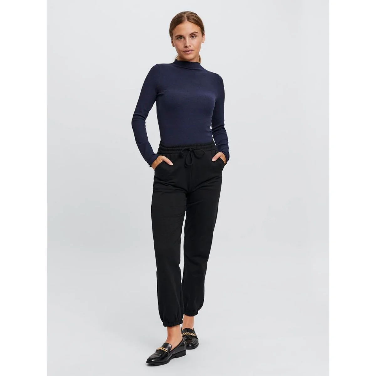 Top blu navy a maniche lunghe da donna Vero Moda - Image 2