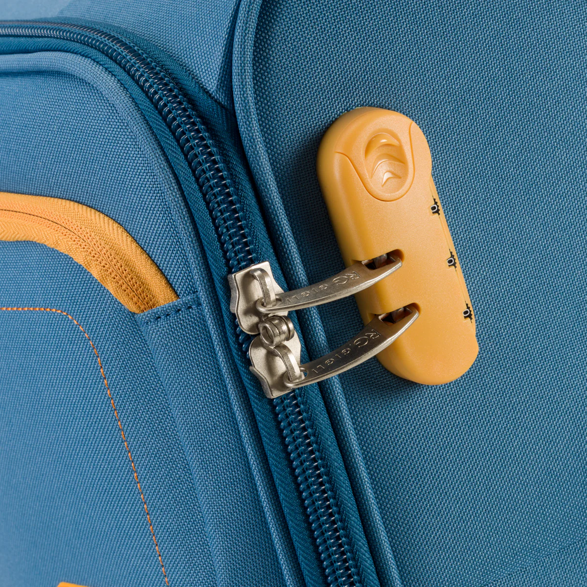 Trolley bagaglio a mano azzurro in tessuto Romeo Gigli - Image 4