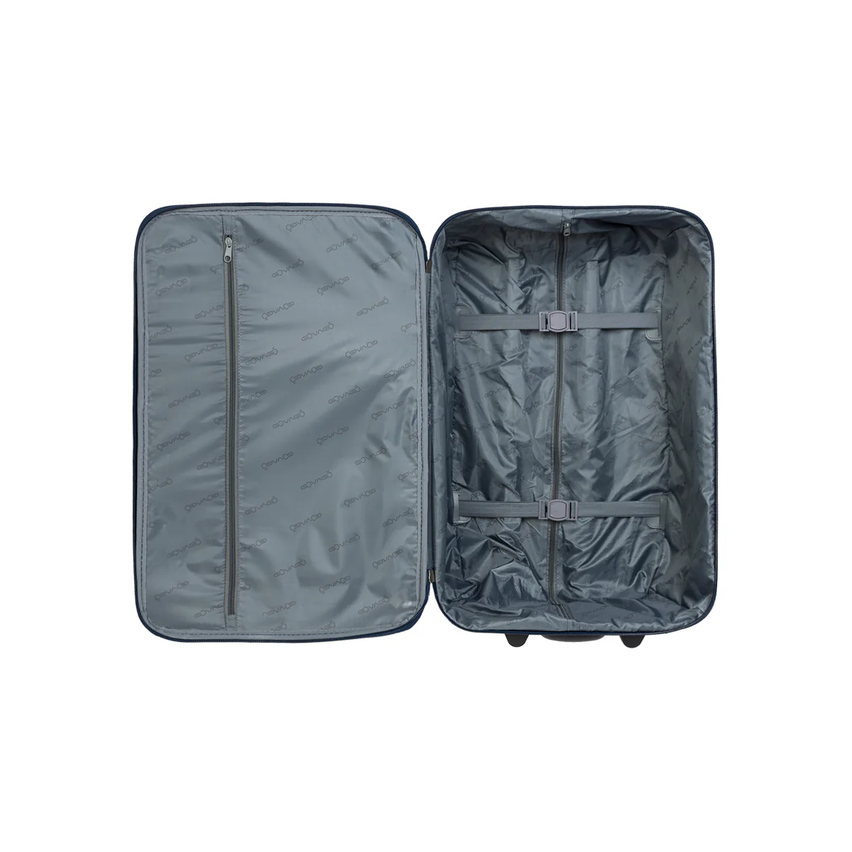Trolley bagaglio a mano blu in tessuto Govago - Image 6