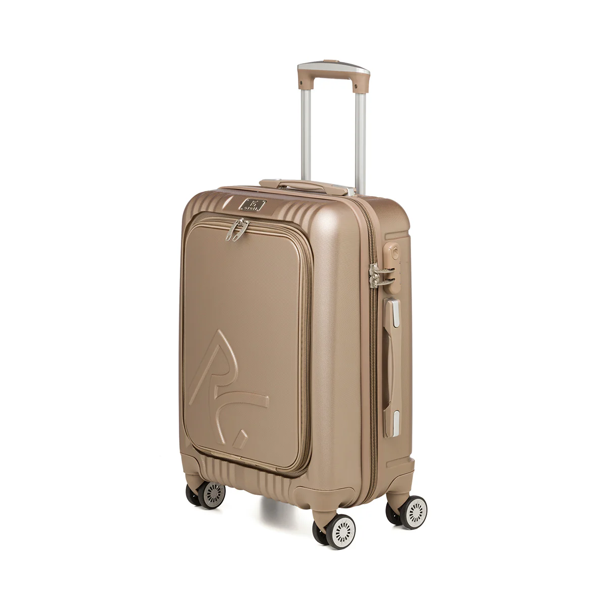 Trolley bagaglio a mano color champagne in ABS Romeo Gigli
