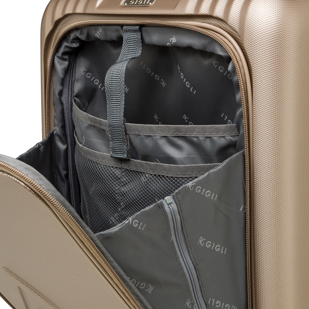 Trolley bagaglio a mano color champagne in ABS Romeo Gigli - Image 6