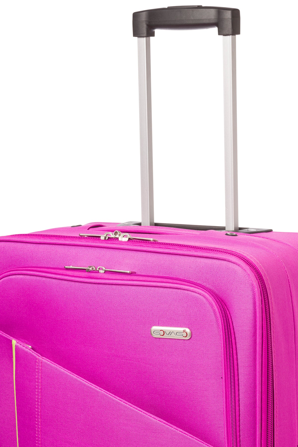 Trolley bagaglio a mano in tessuto fucsia Govago - Image 3
