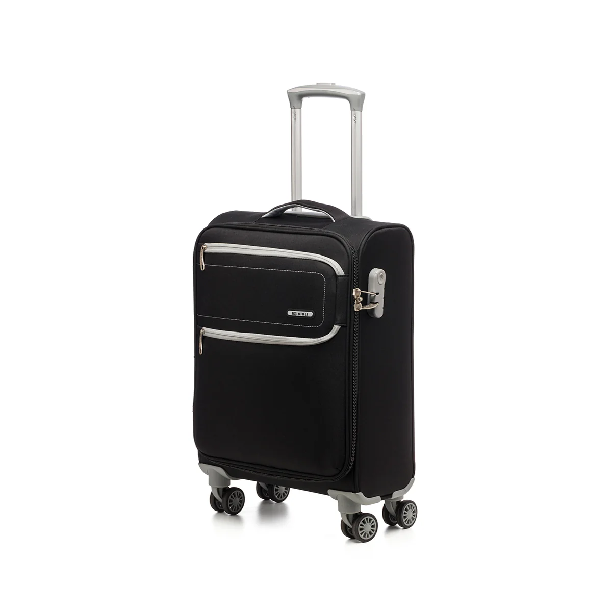 Trolley bagaglio a mano nero in tessuto Romeo Gigli
