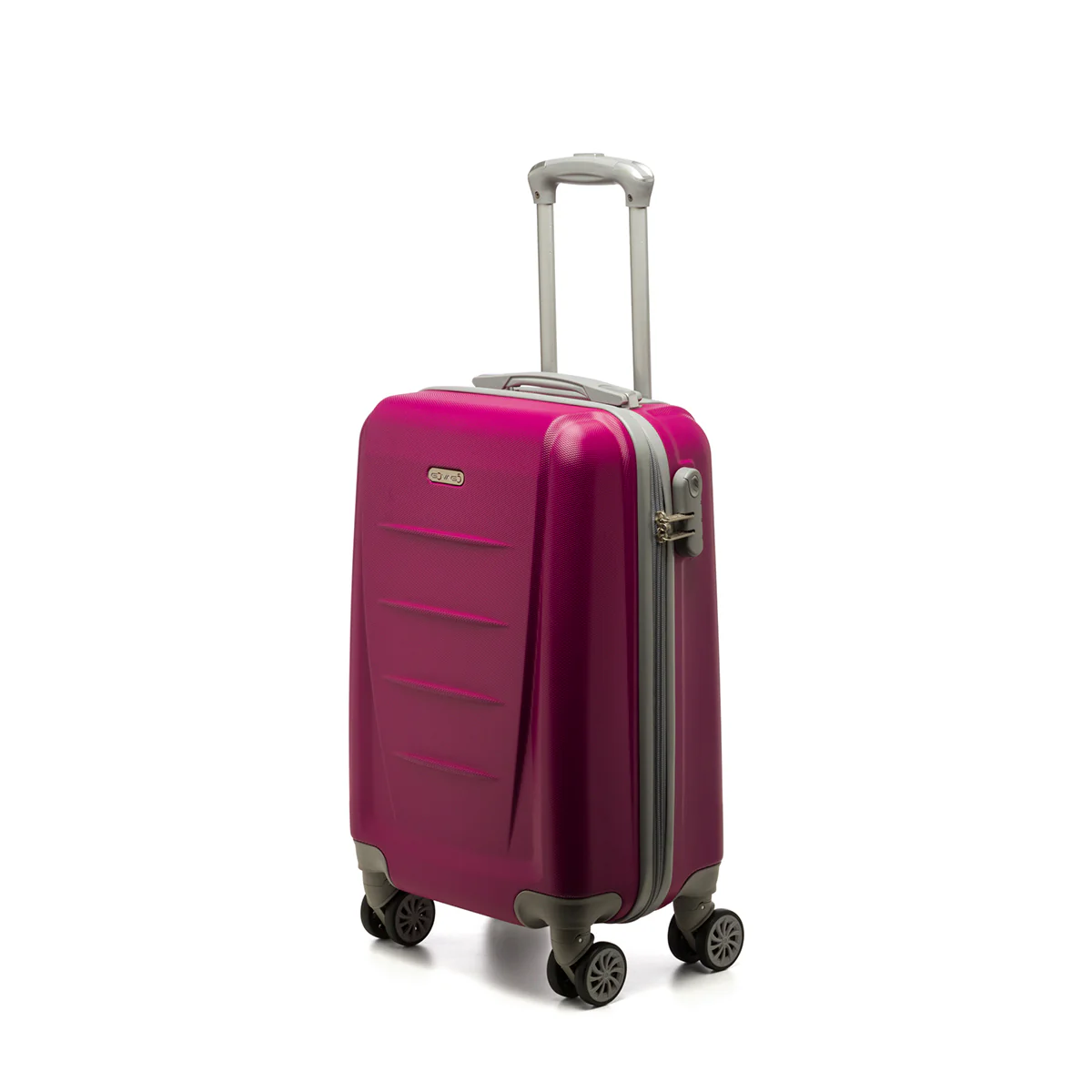 Trolley bagaglio a mano rigido fucsia in ABS Govago