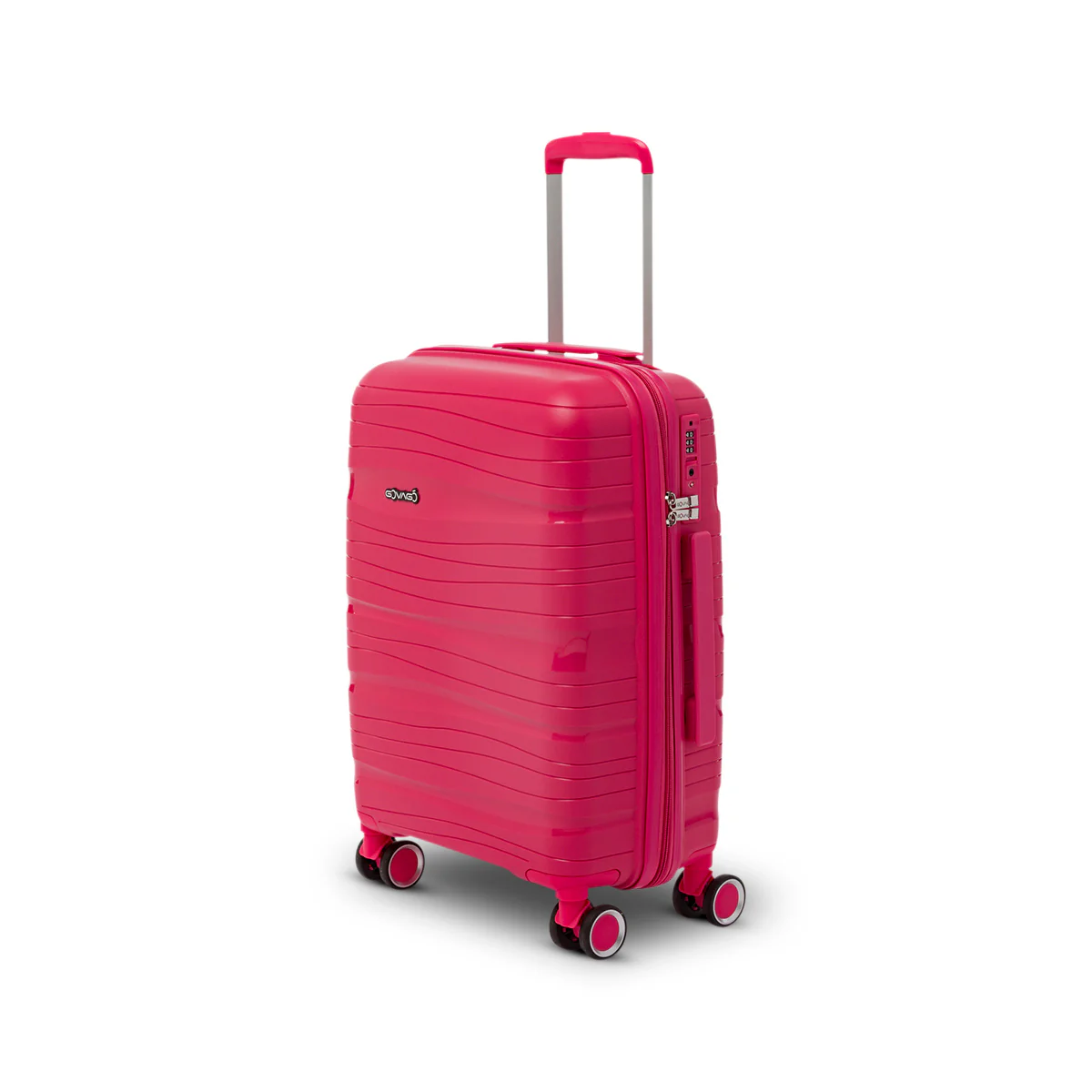 Trolley bagaglio a mano rosa in PP Govago