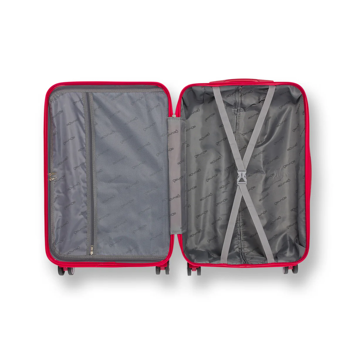 Trolley bagaglio a mano rosso in ABS Govago - Image 3